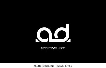 AD, DA, A, D abstract letters logo monogram