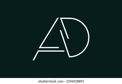 AD or DA Abstract initial monogram letter alphabet logo