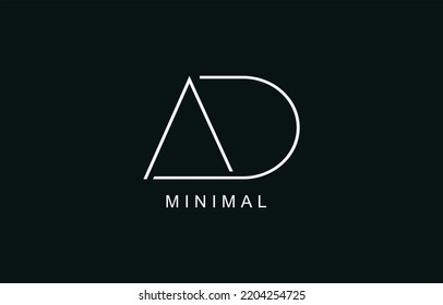 AD or DA Abstract initial monogram letter alphabet logo