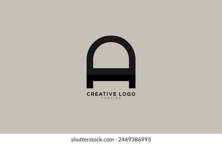AD DA Abstract initial monogram letter alphabet logo design