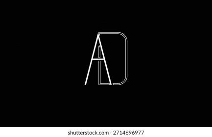 AD, DA ABSTRACT LETTER LOGO MONOGRAM