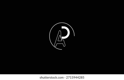 MONOGRAMA DEL LOGOTIPO DE LA LETRA ABSTRACTAS DE AD, DA