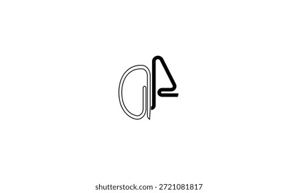 MONOGRAMA DEL LOGOTIPO DE LA LETRA ABSTRACTAS DE AD, DA