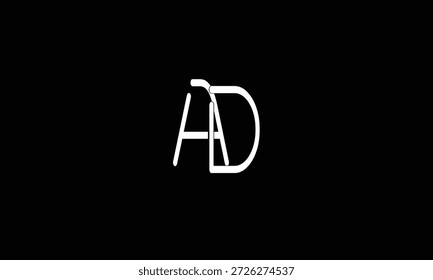 MONOGRAMA DEL LOGOTIPO DE LA LETRA ABSTRACTAS DE AD, DA