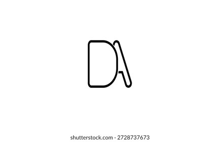 AD, DA ABSTRACT LETTER LOGO MONOGRAM