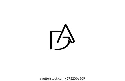 AD, DA ABSTRACT LETTER LOGO MONOGRAM
