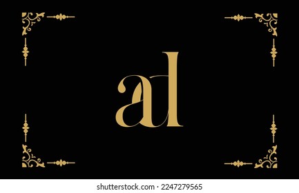 Monograma con el logotipo de las letras abstractas AD, DA