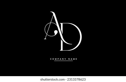 AD, DA Abstract Letters Logo Monogram