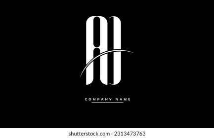 Monograma con el logotipo de las letras abstractas AD, DA