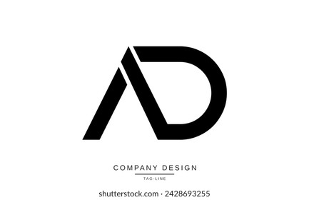 AD, DA Letras abstractas Logo Monograma