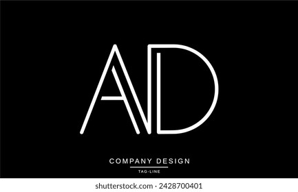 AD, DA Letras abstractas Logo Monograma