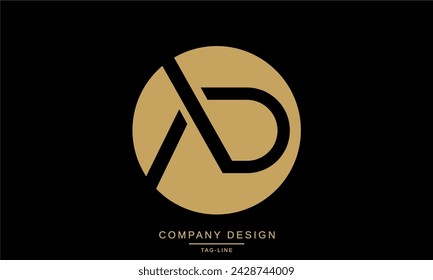 AD, DA Letras abstractas Logo Monograma