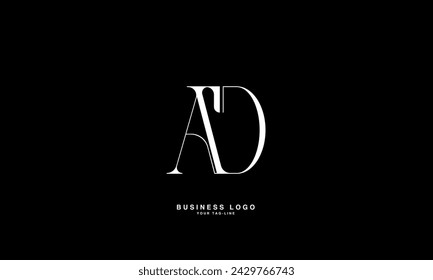 AD, DA, A, D Letras abstractas Logo Monograma