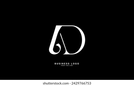 AD, DA, A, D Letras abstractas Logo Monograma
