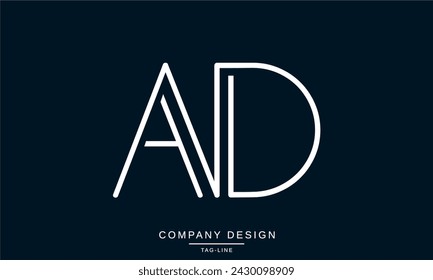 AD, DA Letras abstractas Logo Monograma