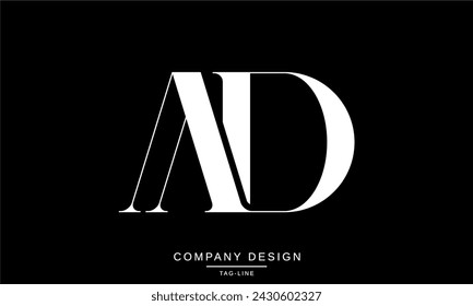 AD, DA Letras abstractas Logo Monograma