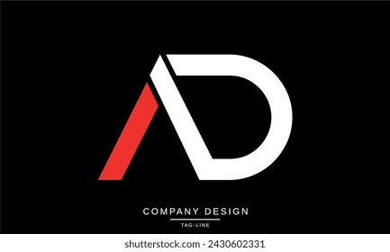 AD, DA Letras abstractas Logo Monograma