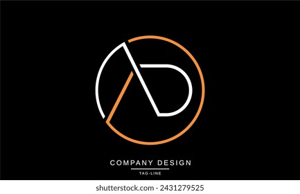 AD, DA Letras abstractas Logo Monograma