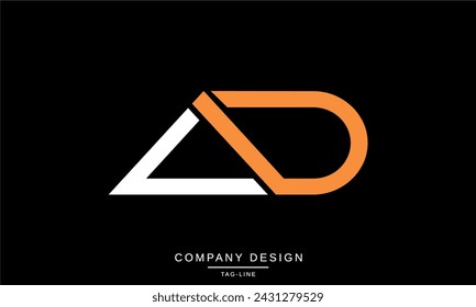 AD, DA Letras abstractas Logo Monograma