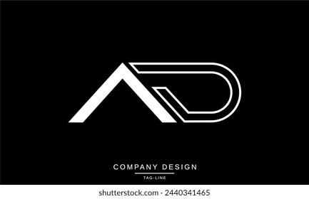 AD, DA Abstract Lettres Logo Monogramme Police de conception