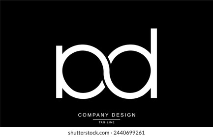 AD, DA Abstract Lettres Logo Monogramme Police de conception