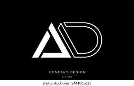 AD, DA Abstract Lettres Logo Monogramme Police de conception