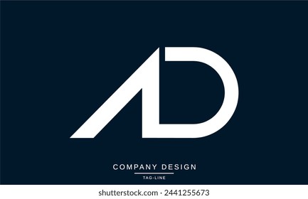 AD, DA Abstract Lettres Logo Monogramme Police de conception