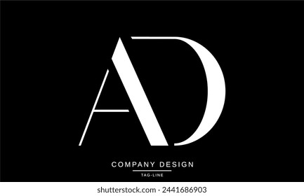 AD, DA Abstract Lettres Logo Monogramme Police de conception