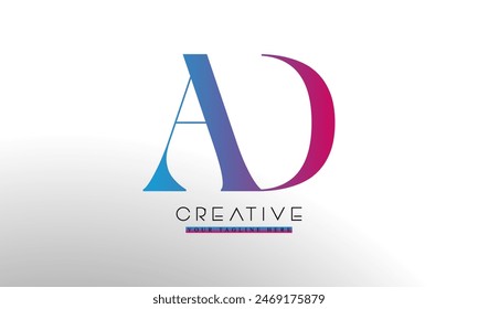 AD, DA Abstract Letters Logo Monogram