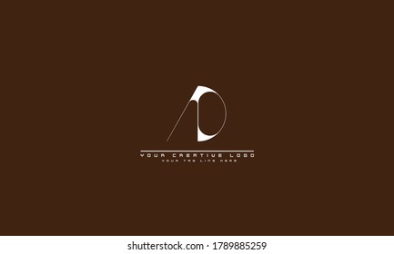 AD DA abstract vector logo monogram template