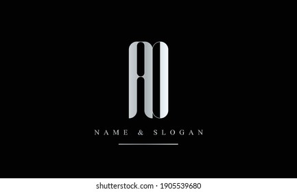 AD DA abstract vector logo monogram template