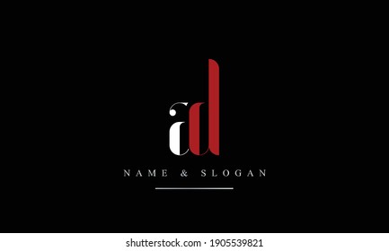 ad da abstract vector logo monogram template