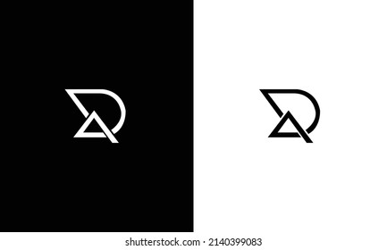 AD DA abstract vector logo monogram template