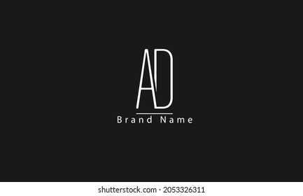 AD DA A D abstract vector logo monogram template