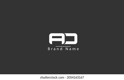 AD DA A D abstract vector logo monogram template