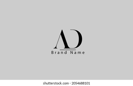 AD DA A D abstract vector logo monogram template