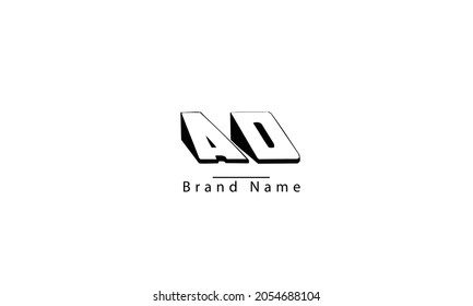 AD DA A D abstract vector logo monogram template