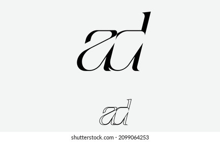 AD DA A D abstract vector logo monogram template