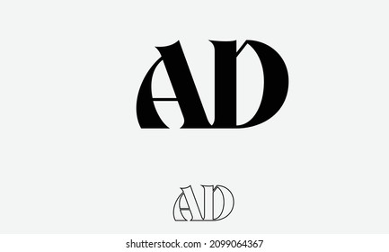 AD DA A D abstract vector logo monogram template