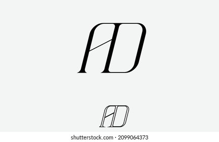 AD DA A D abstract vector logo monogram template