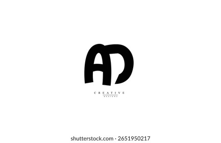 AD DA A D abstract vector logo monogram template