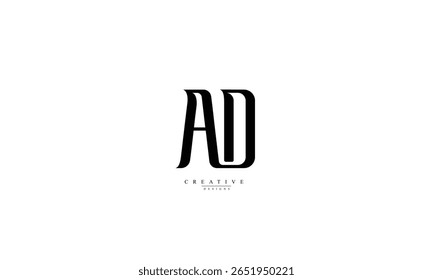 AD DA A D abstract vector logo monogram template