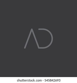 AD or DA letter icon logo