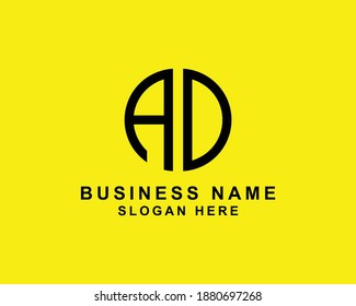 AD DA LETTER LOGO DESIGN VECTOR TEMPLATE