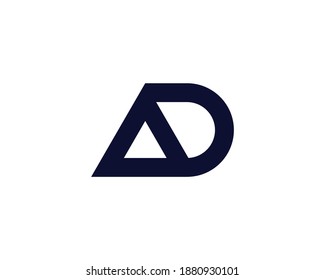 AD DA LETTER LOGO DESIGN VECTOR TEMPLATE