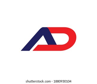 AD DA LETTER LOGO DESIGN VECTOR TEMPLATE