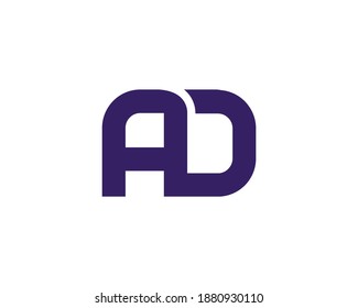 AD DA LETTER LOGO DESIGN VECTOR TEMPLATE