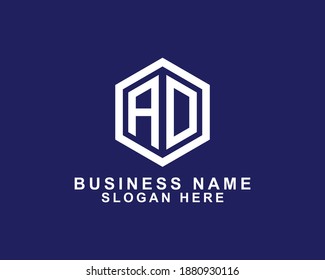 AD DA LETTER LOGO DESIGN VECTOR TEMPLATE