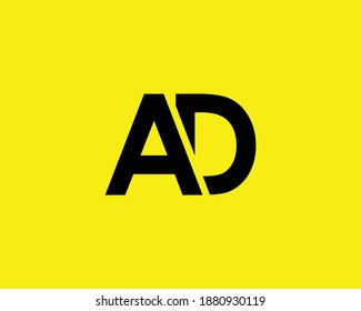 AD DA LETTER LOGO DESIGN VECTOR TEMPLATE