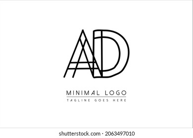 AD OR DA Letter Logo Design. Creative Modern A L Letters icon vector Illustration